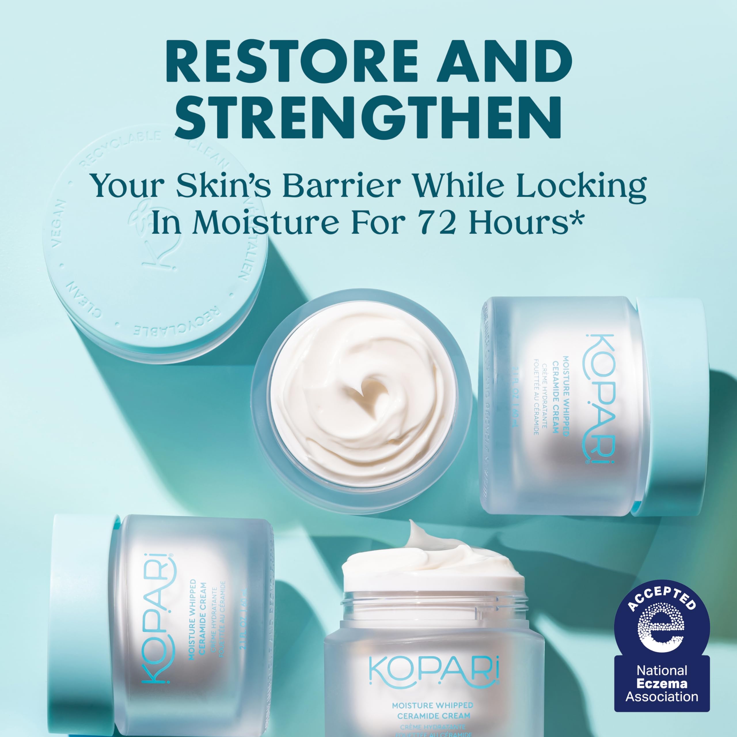 Kopari cream on spoon illustrating whipped texture and quick absorption