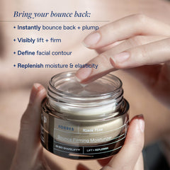 KORRES black pine cream texture closeup revealing lightweight, hydrating formula benefits