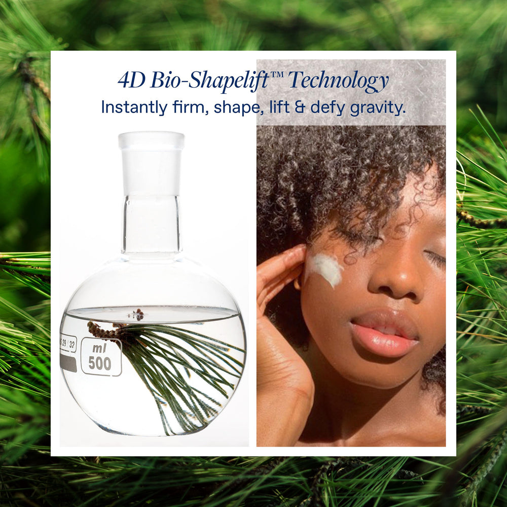 KORRES black pine next to coin for size comparison and travel-friendly skincare benefit