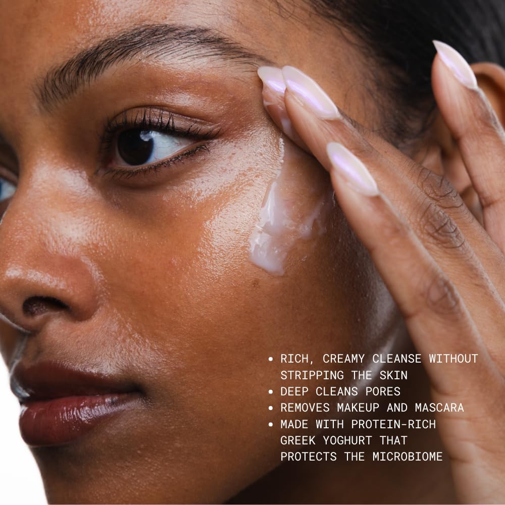 KORRES cream-to-foam texture closeup for gentle cleansing benefit
