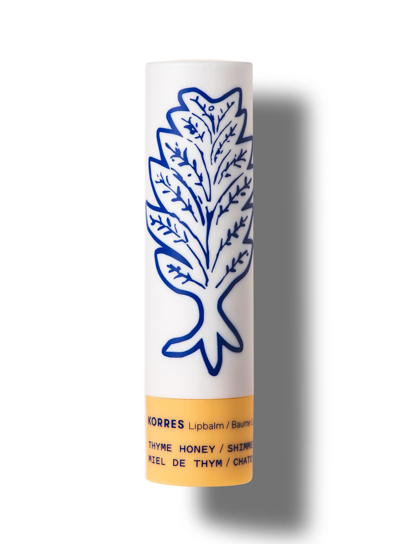 KORRES close-up texture of lip butter highlighting smooth moisturizing finish