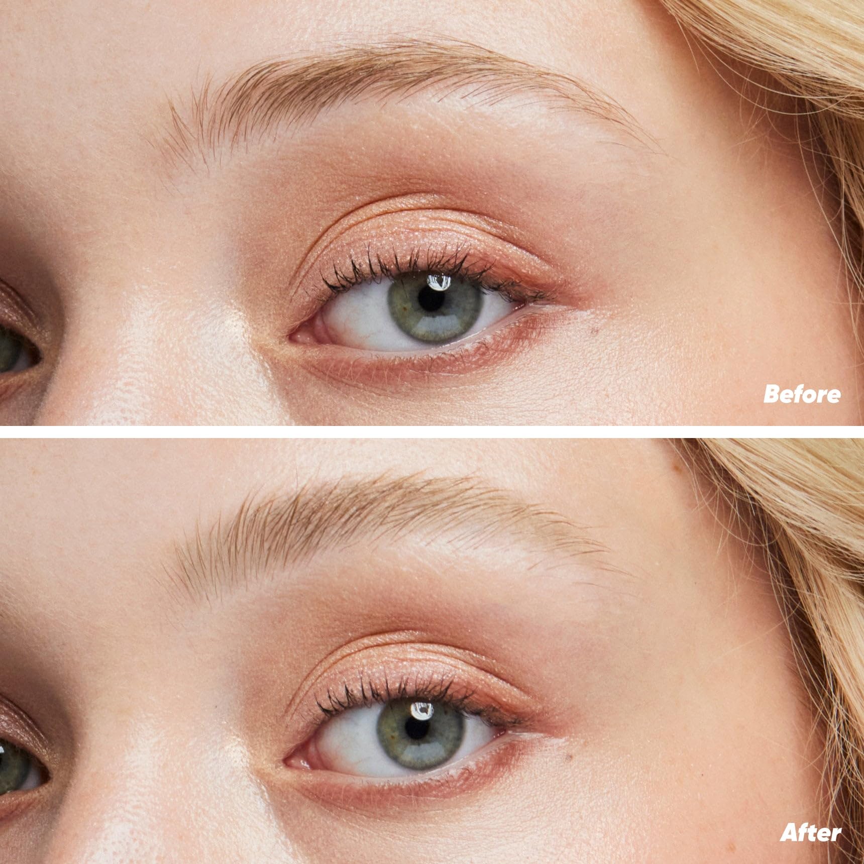 Kosas clear brow gel spoolie wand detail for precise brow shaping