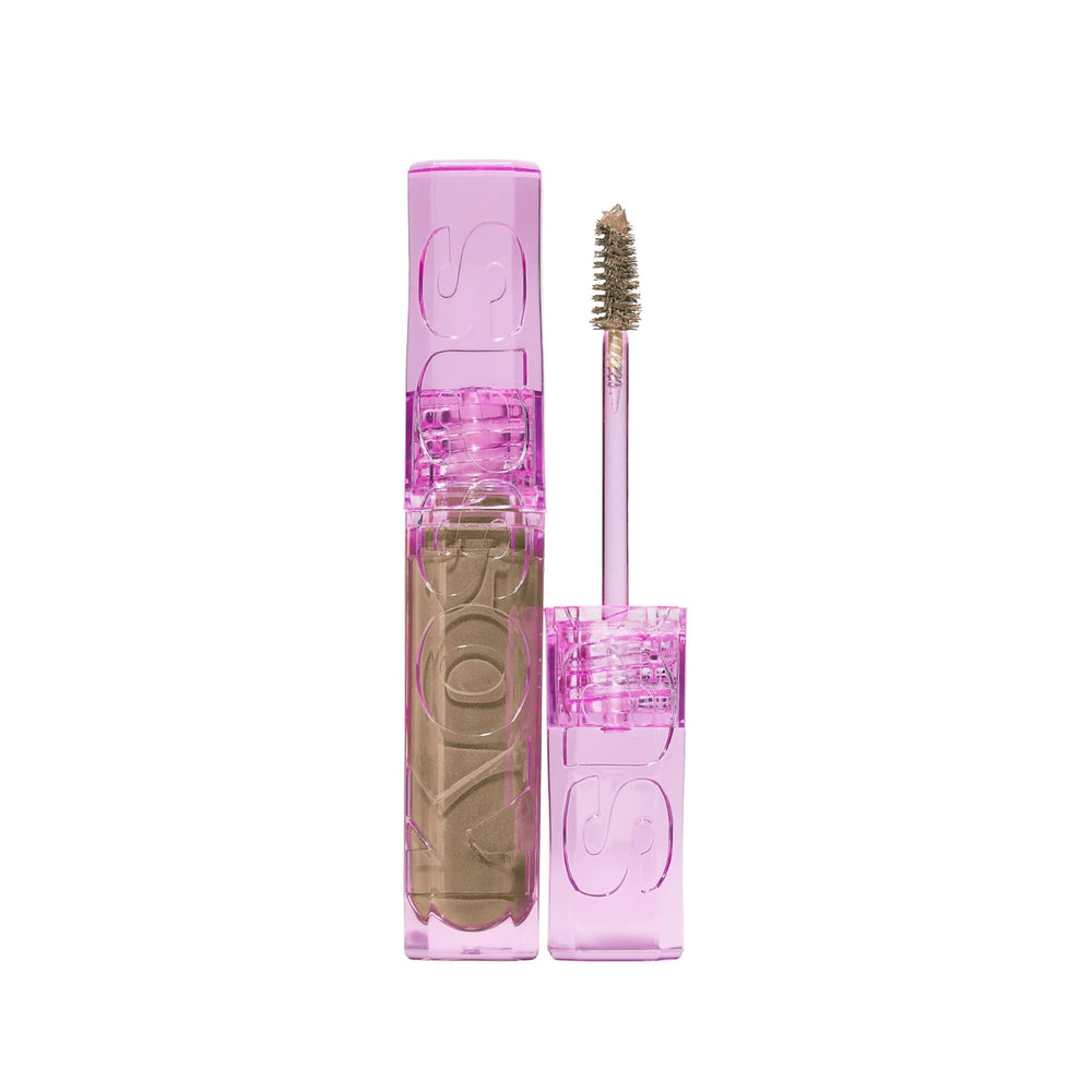 Kosas Air Brow front tube in Taupe showing product branding and compact size
