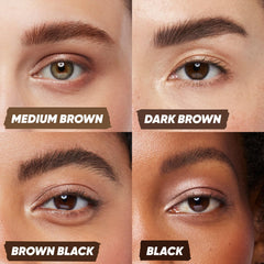 Kosas swatch on arm demonstrating Brown Black shade and coverage