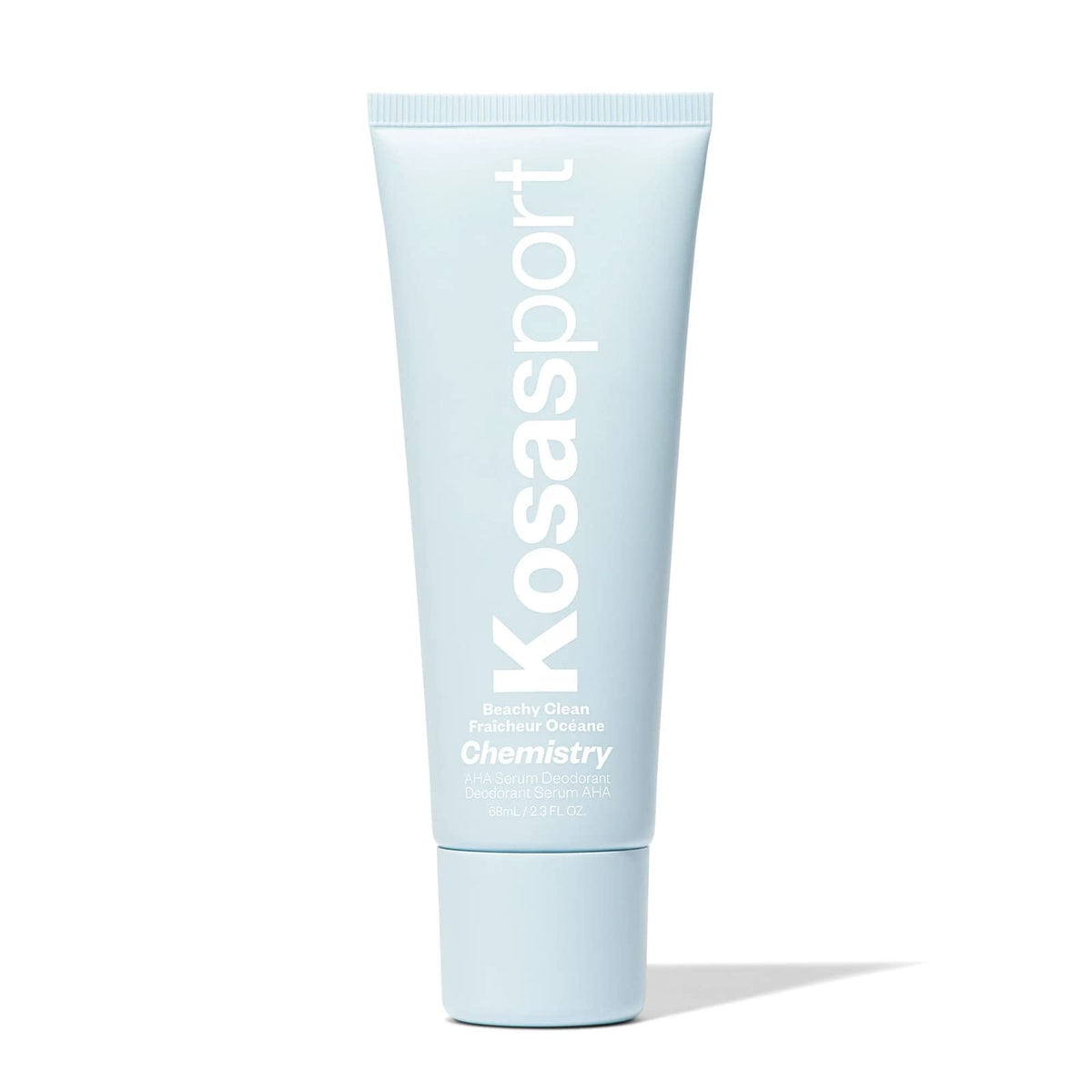 Kosas Beachy roll-on front view showing sleek bottle and clean design benefit: modern skincare look