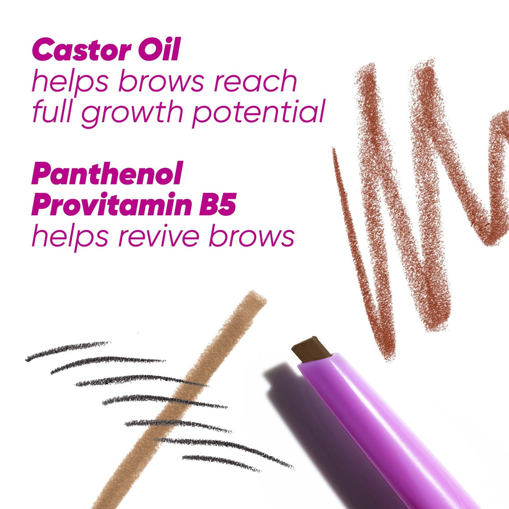 Kosas before and after brow comparison shows natural fuller brows benefit