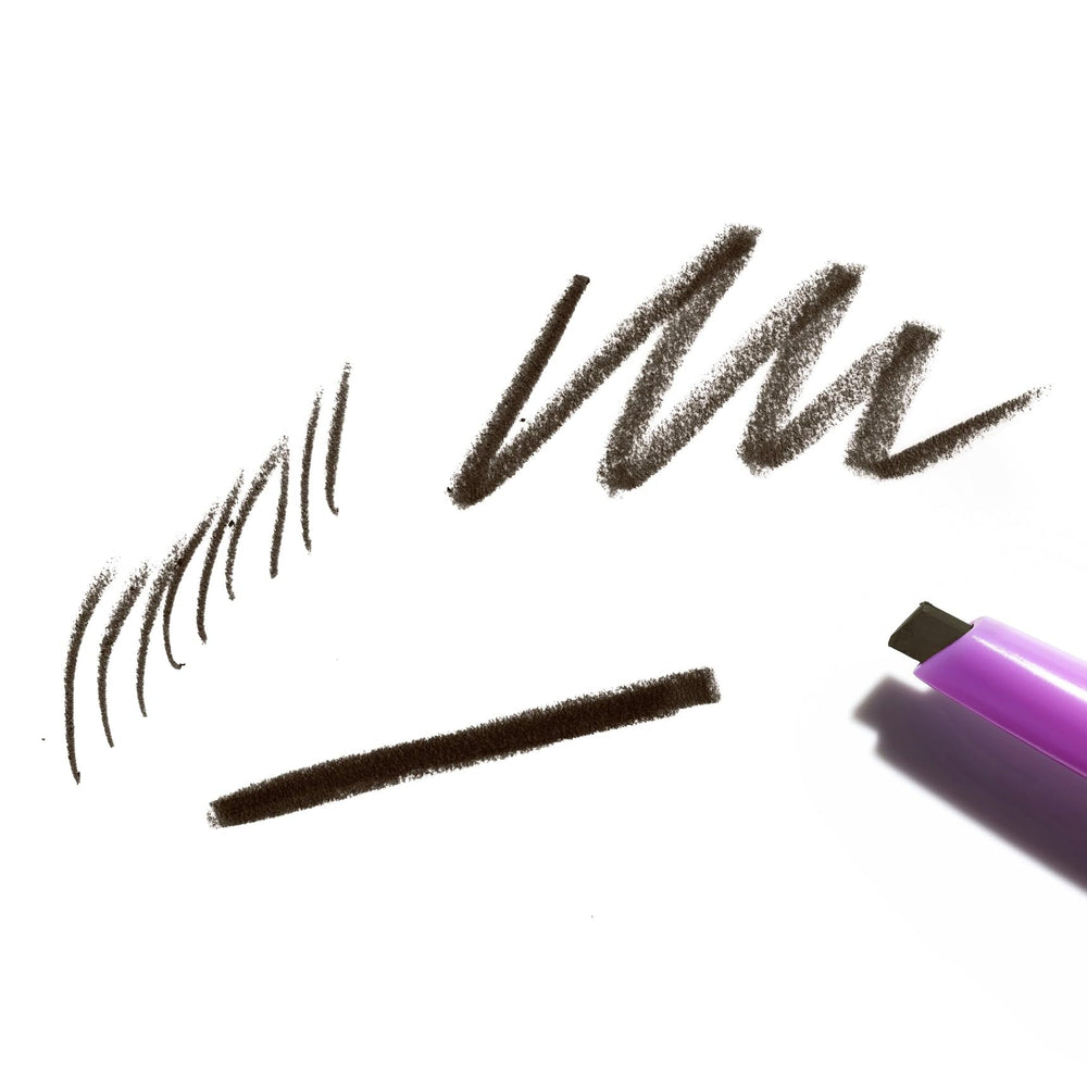 Kosas micro-triangle tip close-up for hairlike strokes and detailed shaping