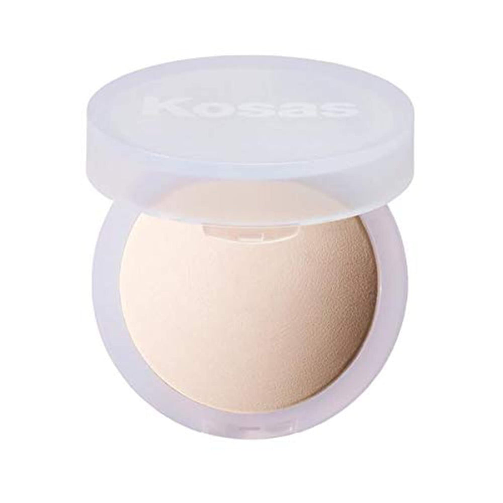 Kosas compact front view showing sleek packaging and travel-friendly design