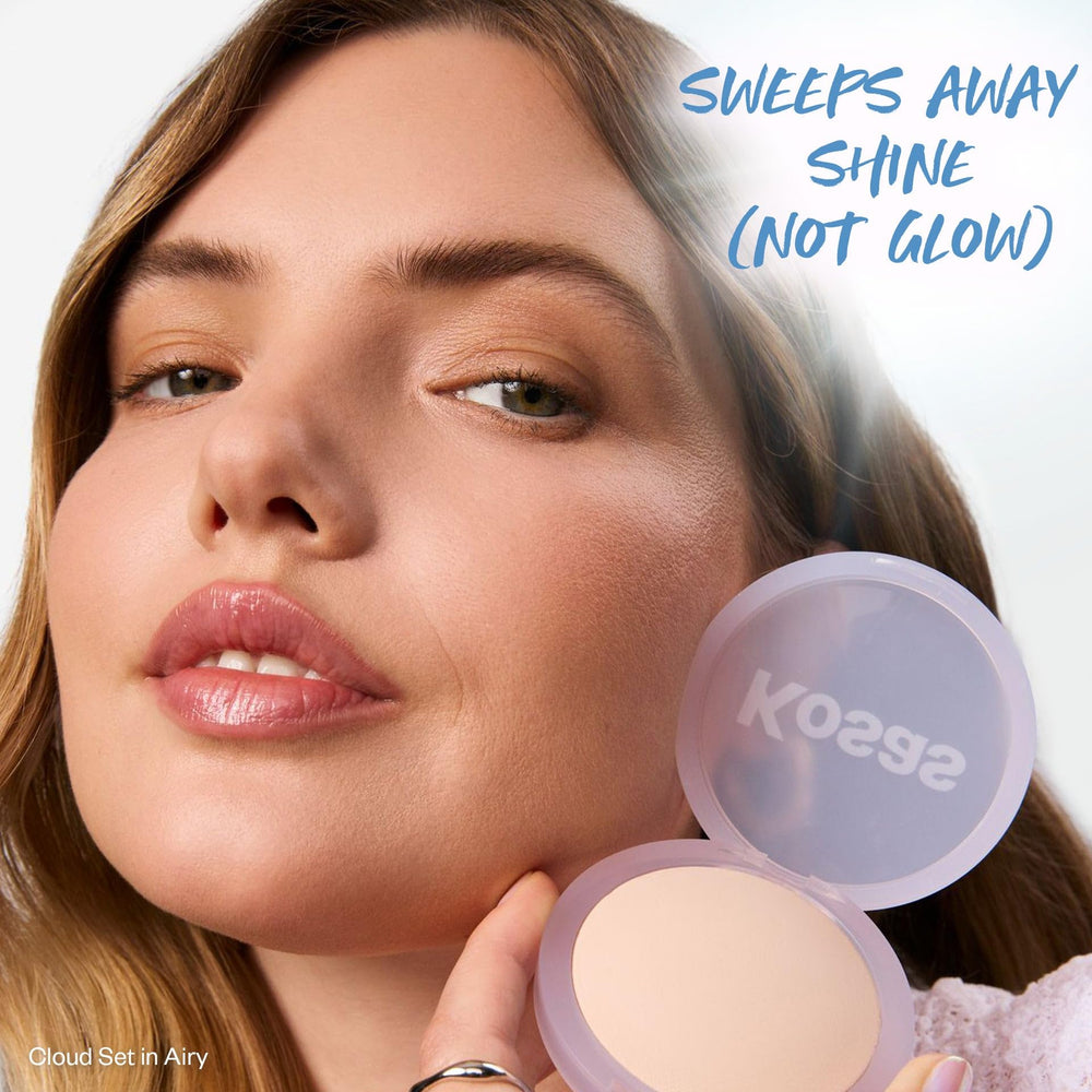 Kosas texture swatch on skin demonstrating lightweight, blur effect