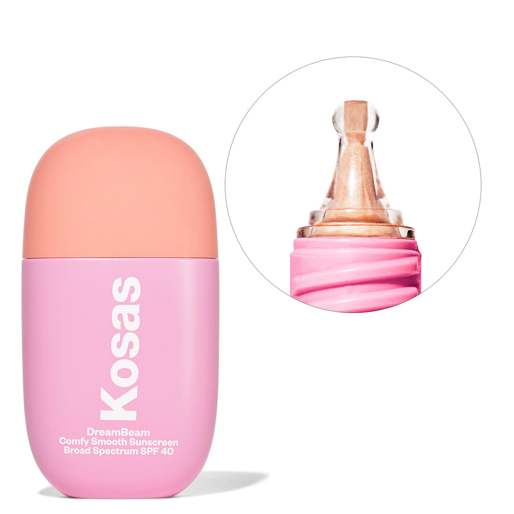 Kosas DreamBeam texture close-up revealing lightweight blend for smooth application