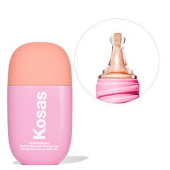 Kosas DreamBeam texture close-up revealing lightweight blend for smooth application
