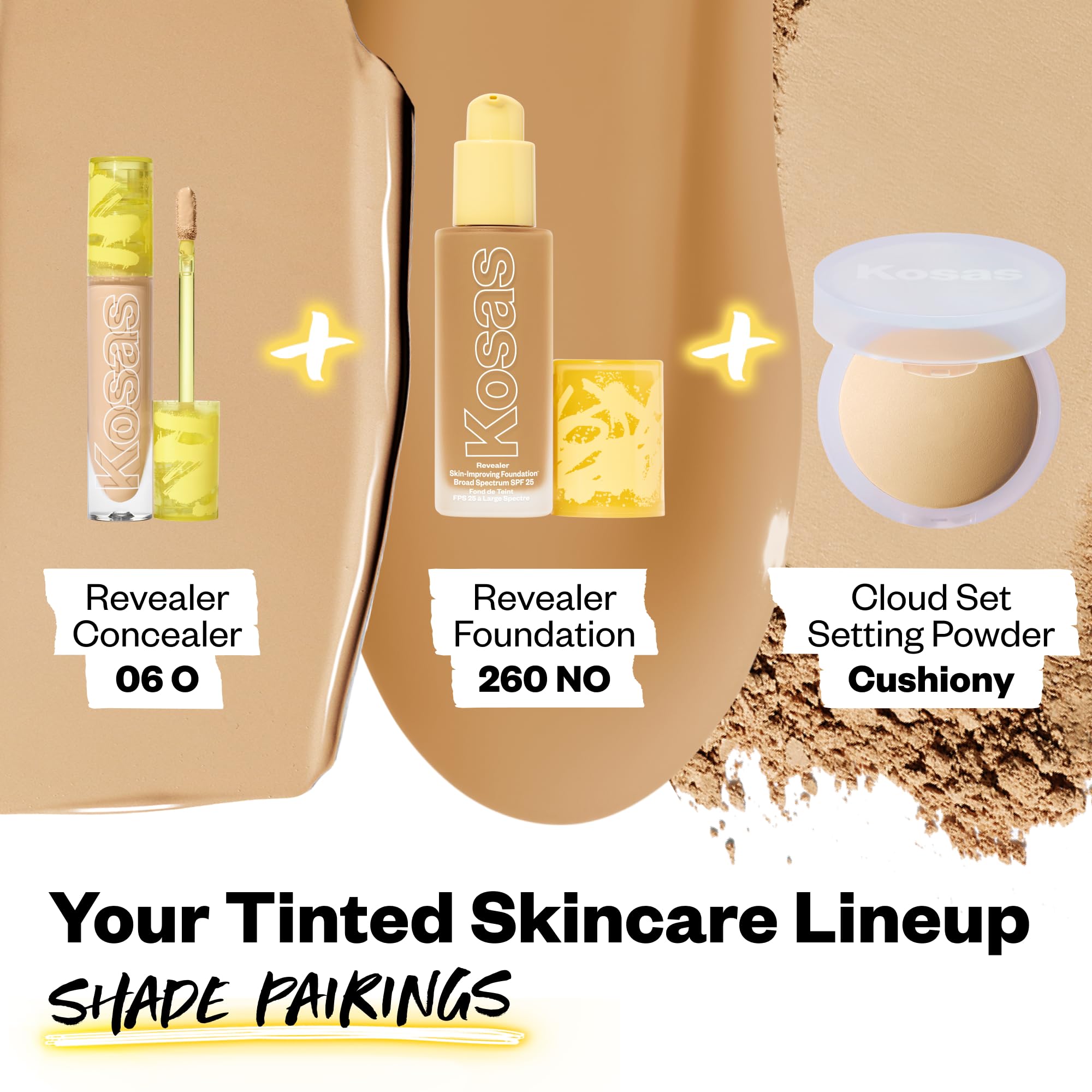 Kosas Revealer ingredients label highlighting hyaluronic acid and nourishing actives