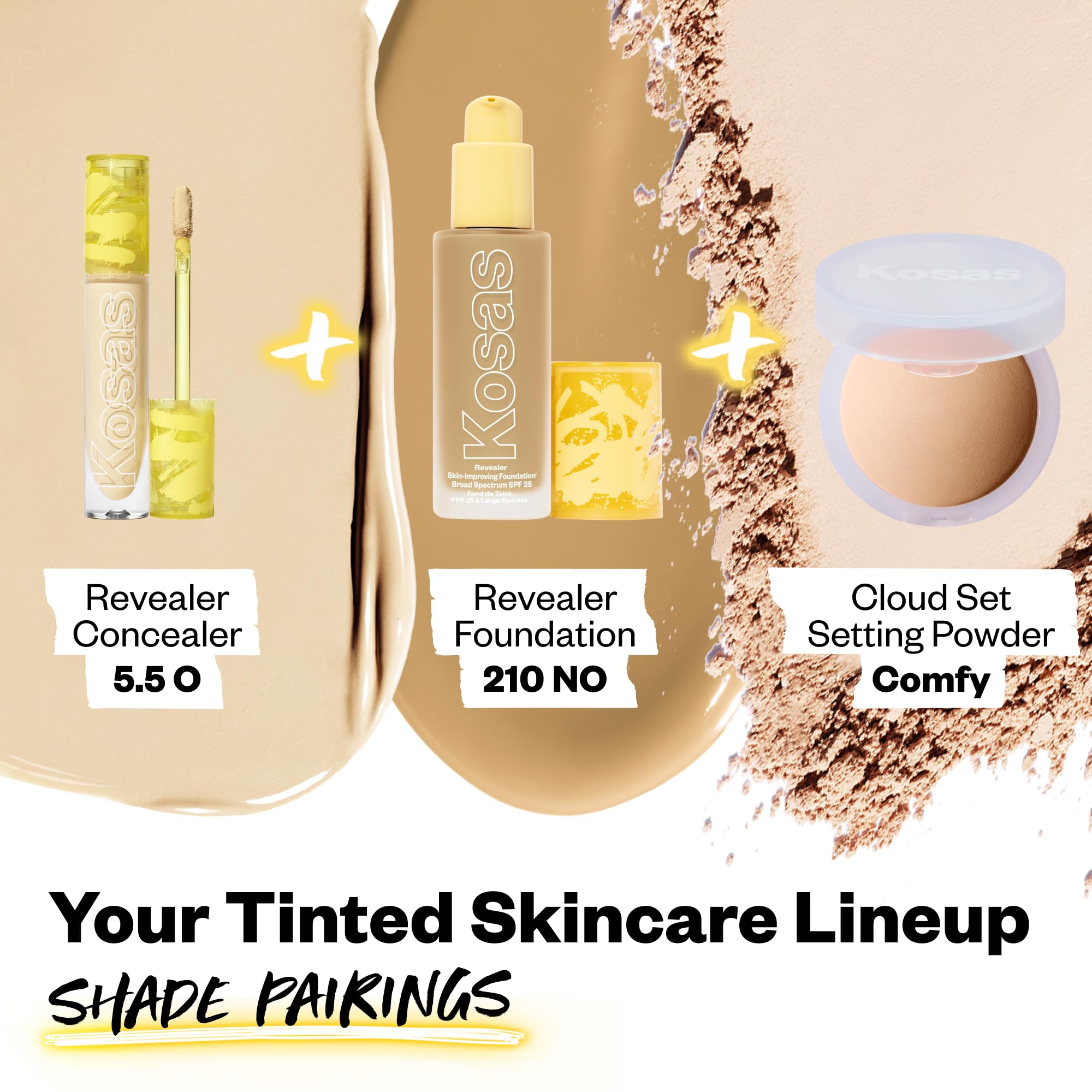 Kosas Revealer label and ingredients close-up highlighting hyaluronic acid and peptides