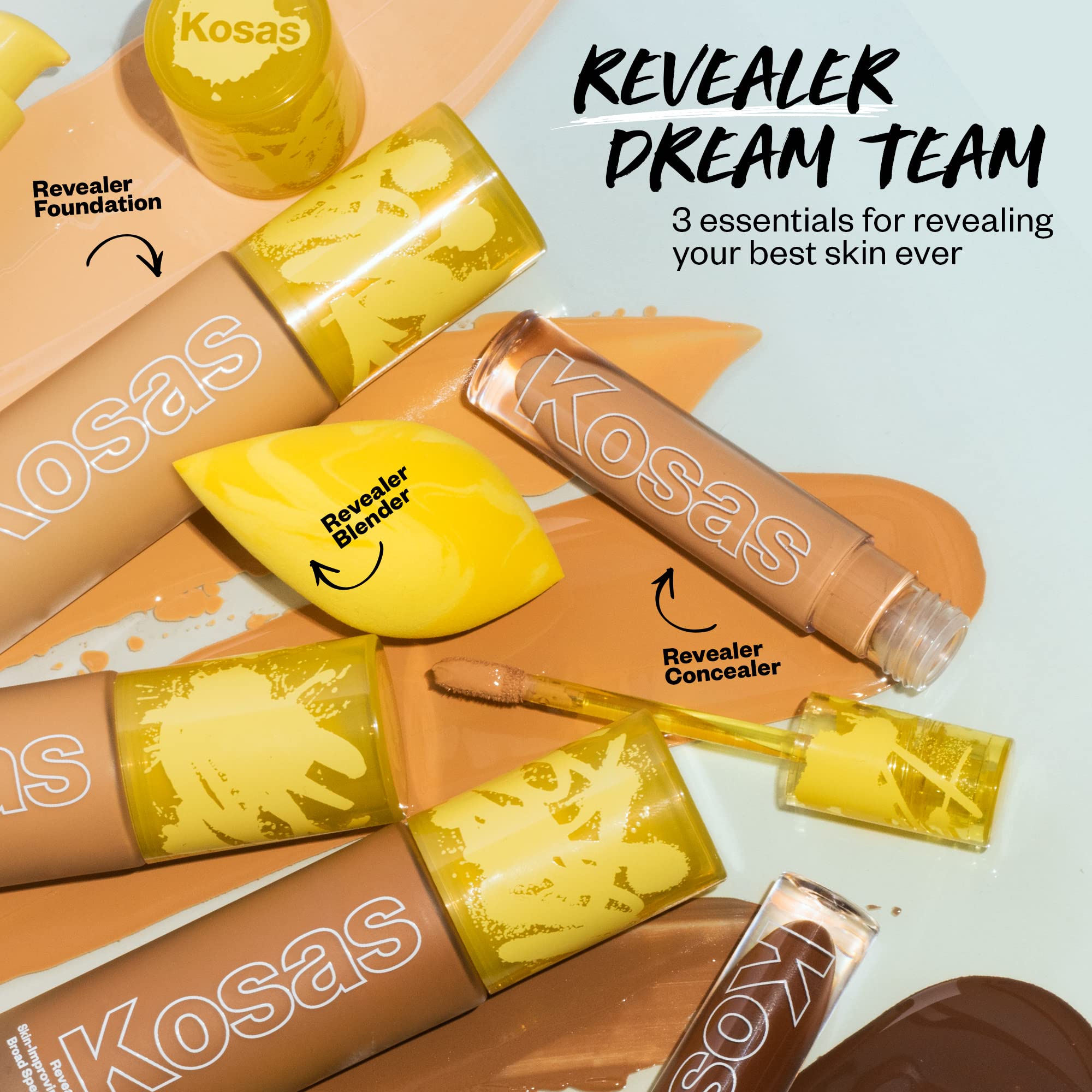 Kosas Revealer lifestyle portrait on model showing natural glow and everyday wearability