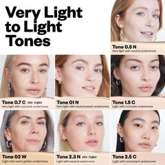Kosas Revealer texture close-up swatch showing creamy hydrating finish and blendability