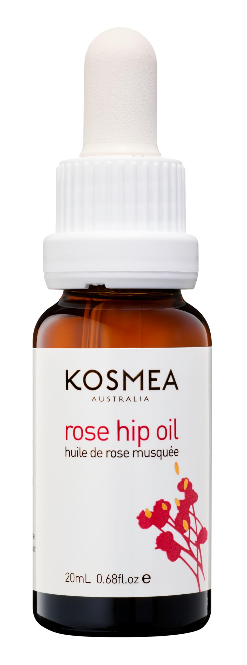 Kosmea front bottle showing product branding and premium look benefits skin nourishment