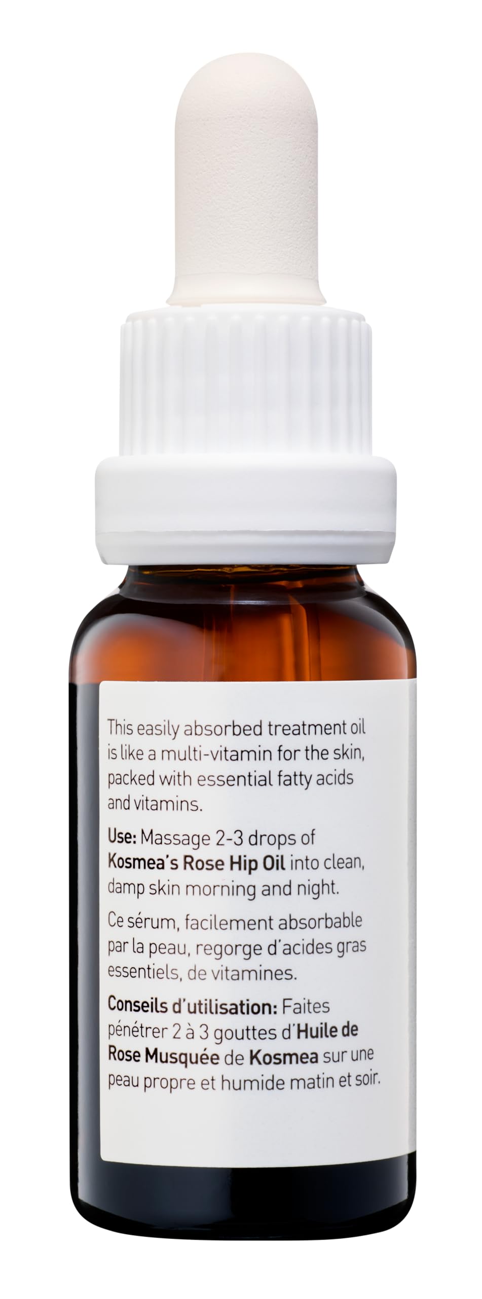 Kosmea oil texture on hand showing silky finish and non‑oily absorption benefit