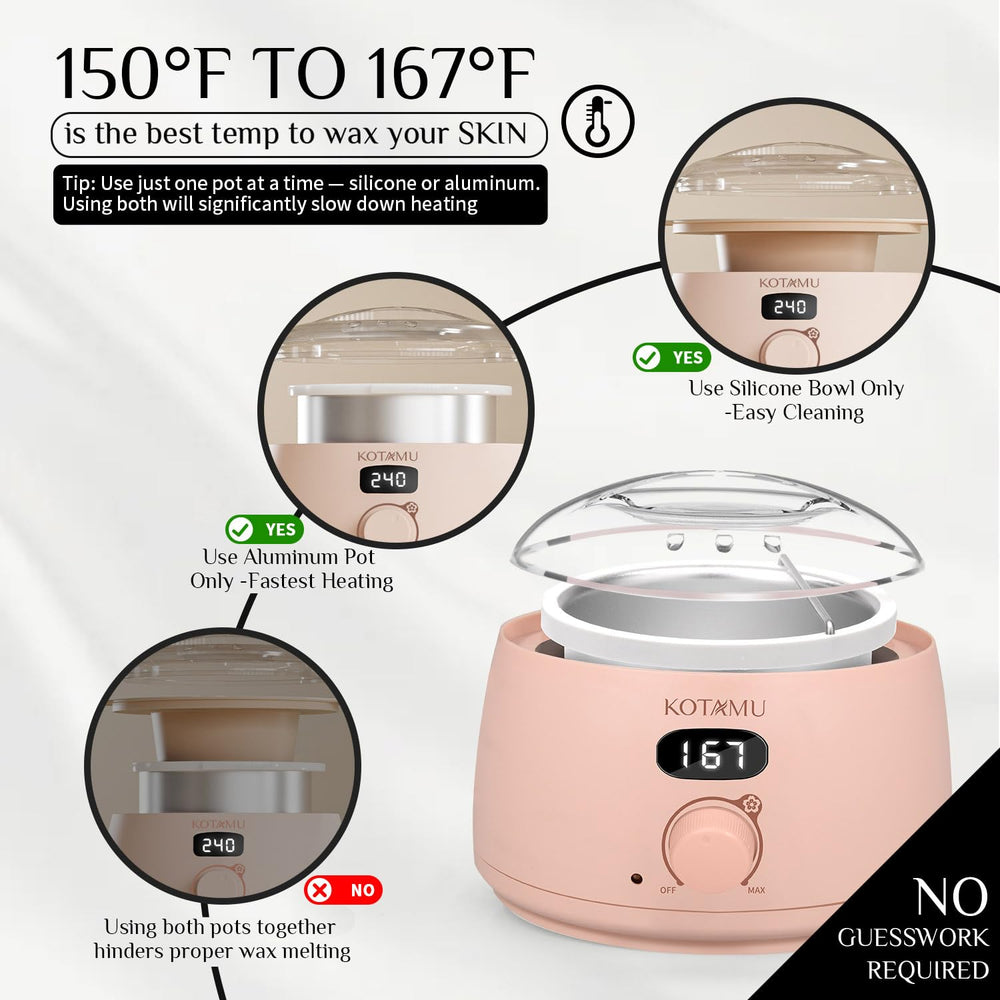 KOTAMU closeup temperature display providing precise heating control