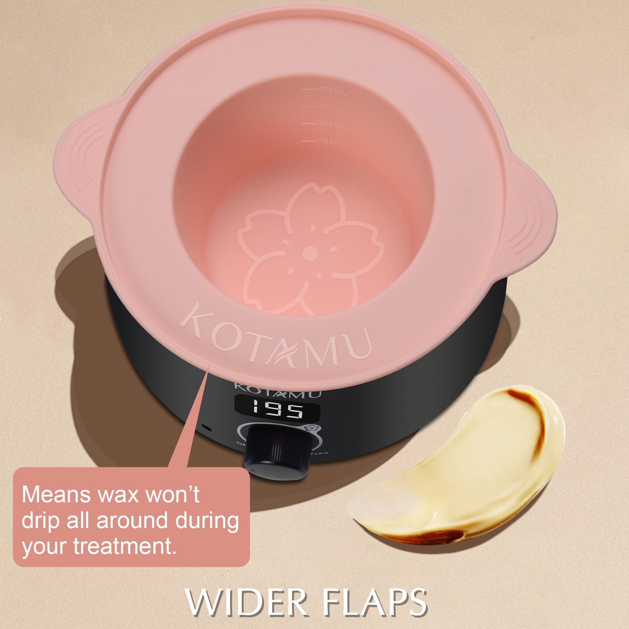 KOTAMU wax applied in bikini area demonstrating precise, gentle removal