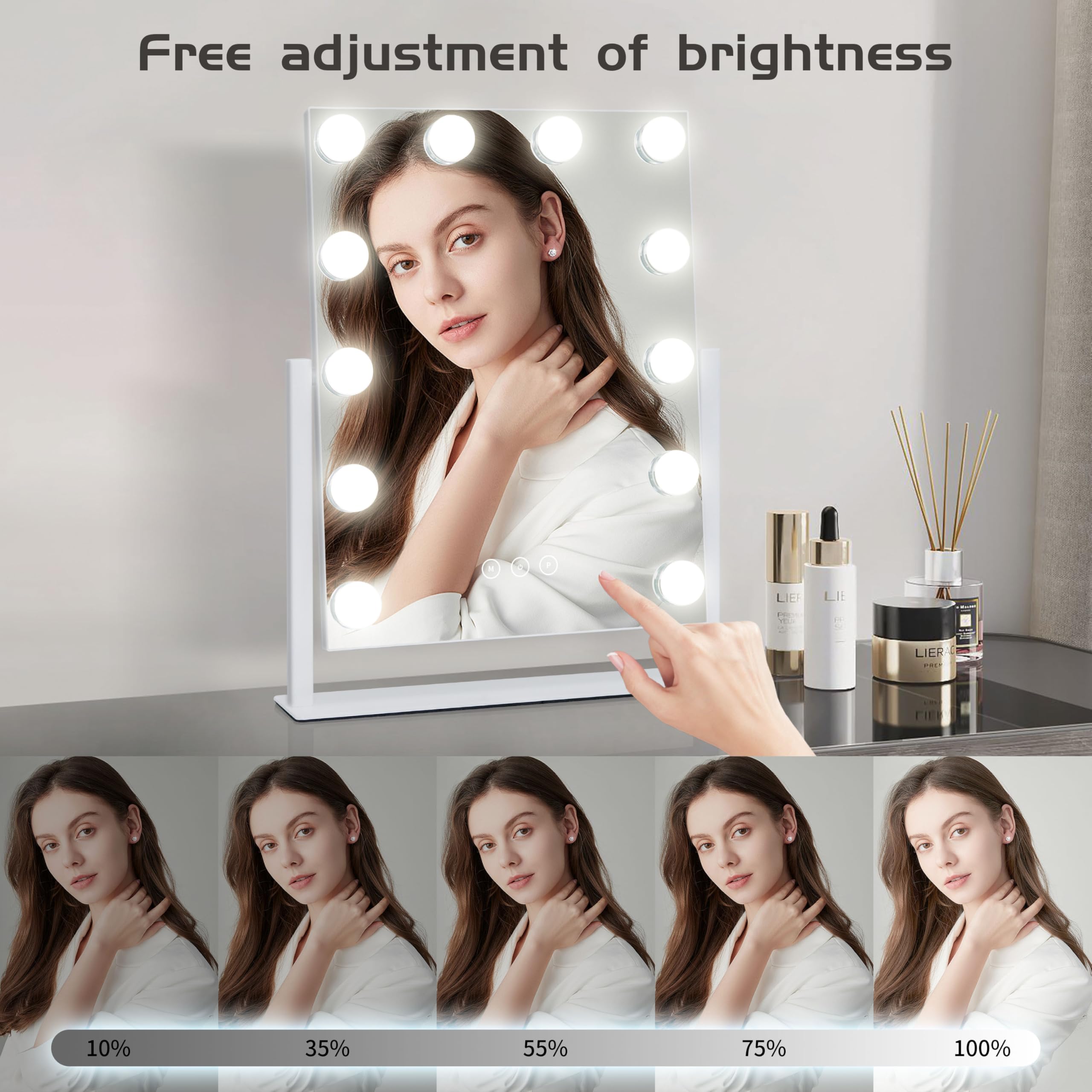 Kotdning detachable 10× magnifier detail for precise makeup application