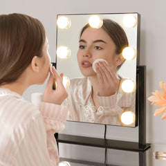 Kotdning mirror tilted to show 360-degree rotation for flexible positioning