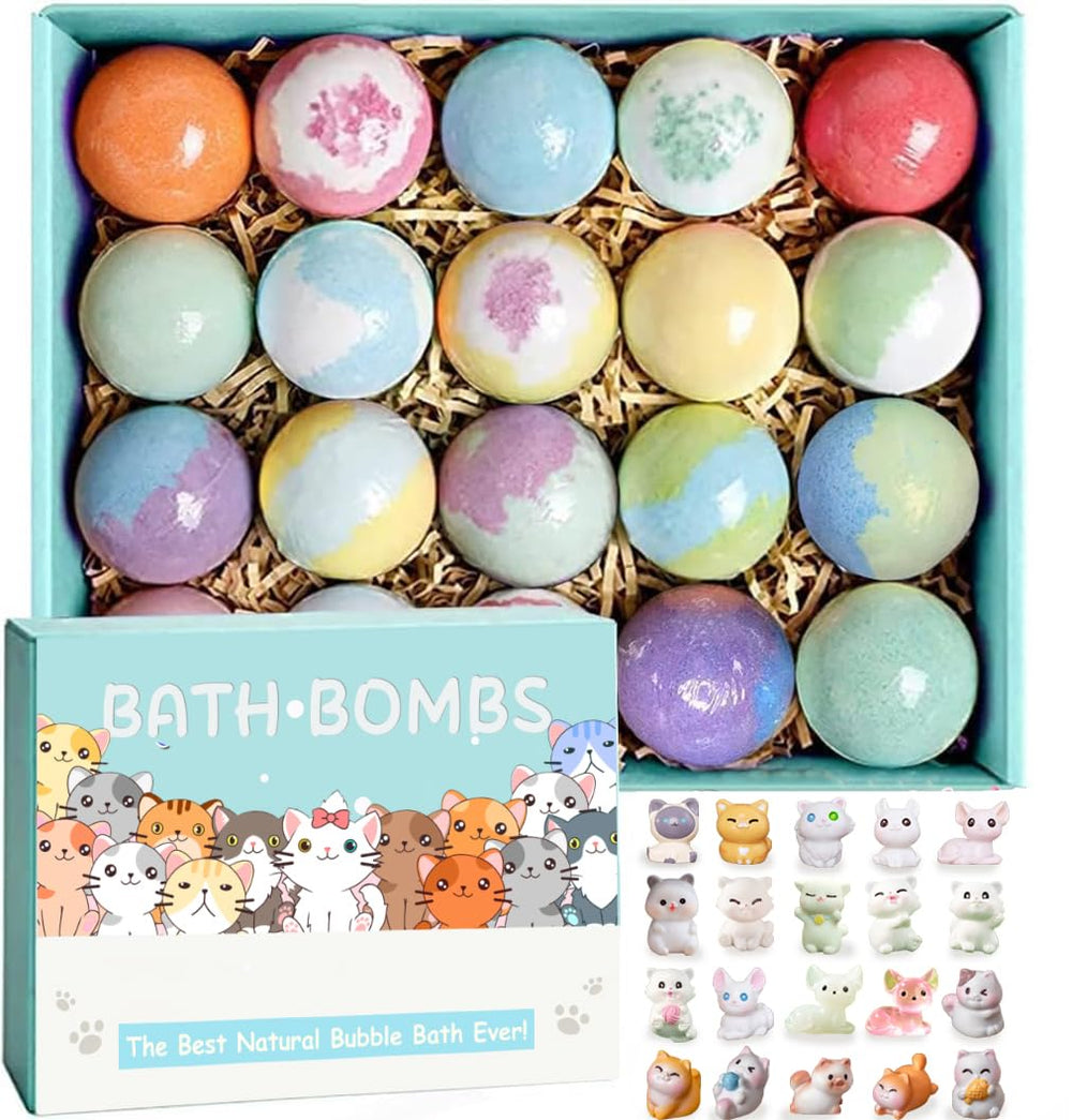 kottke front packaging showing colorful gift box and 20 bath bombs, perfect present