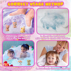Kottke reveals small dog surprise toy from inside bath bomb to encourage play