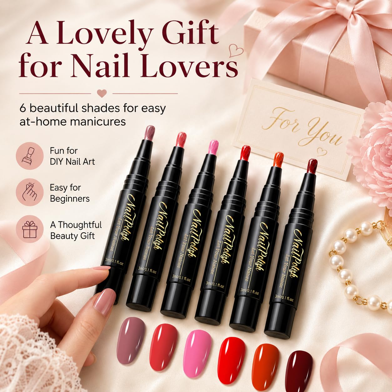 KPLKIPE lifestyle woman with manicure showing versatile looks
