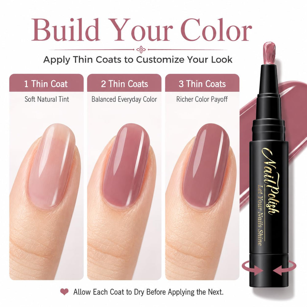 KPLKIPE pen in hand applying polish for easy control