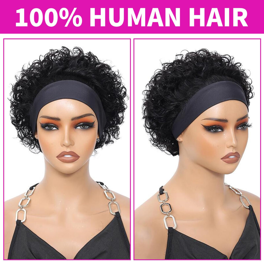 KPROYU headband detail showing magic-tape and easy glue-free application benefit