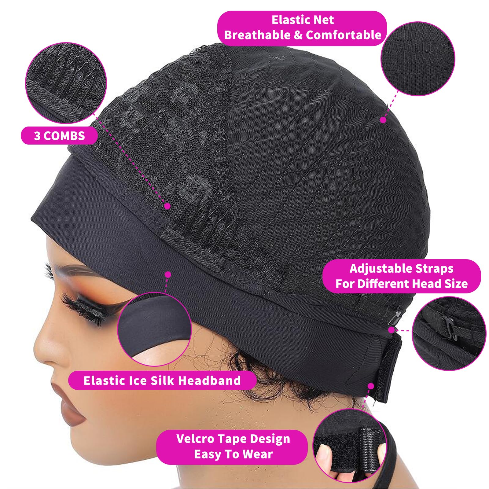 KPROYU side profile worn demonstrating natural black pixie silhouette and confident style