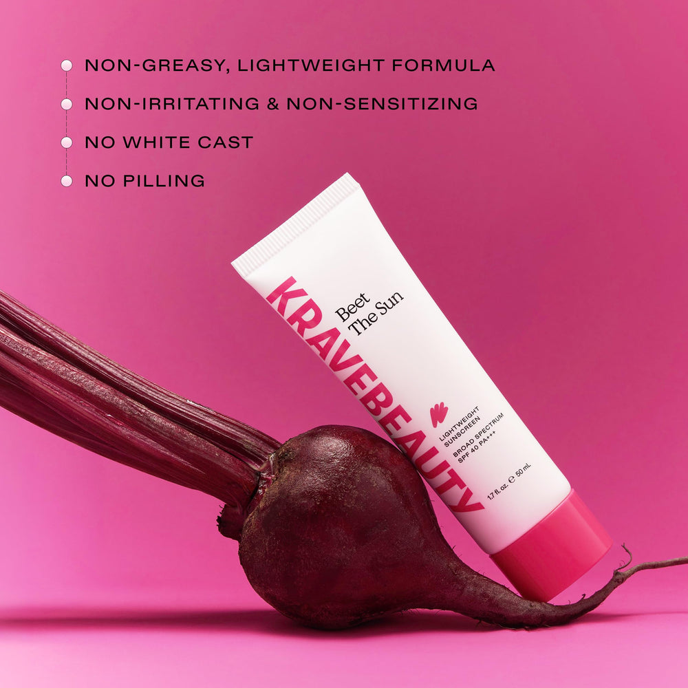 KraveBeauty beet root ingredient shot highlighting antioxidant support