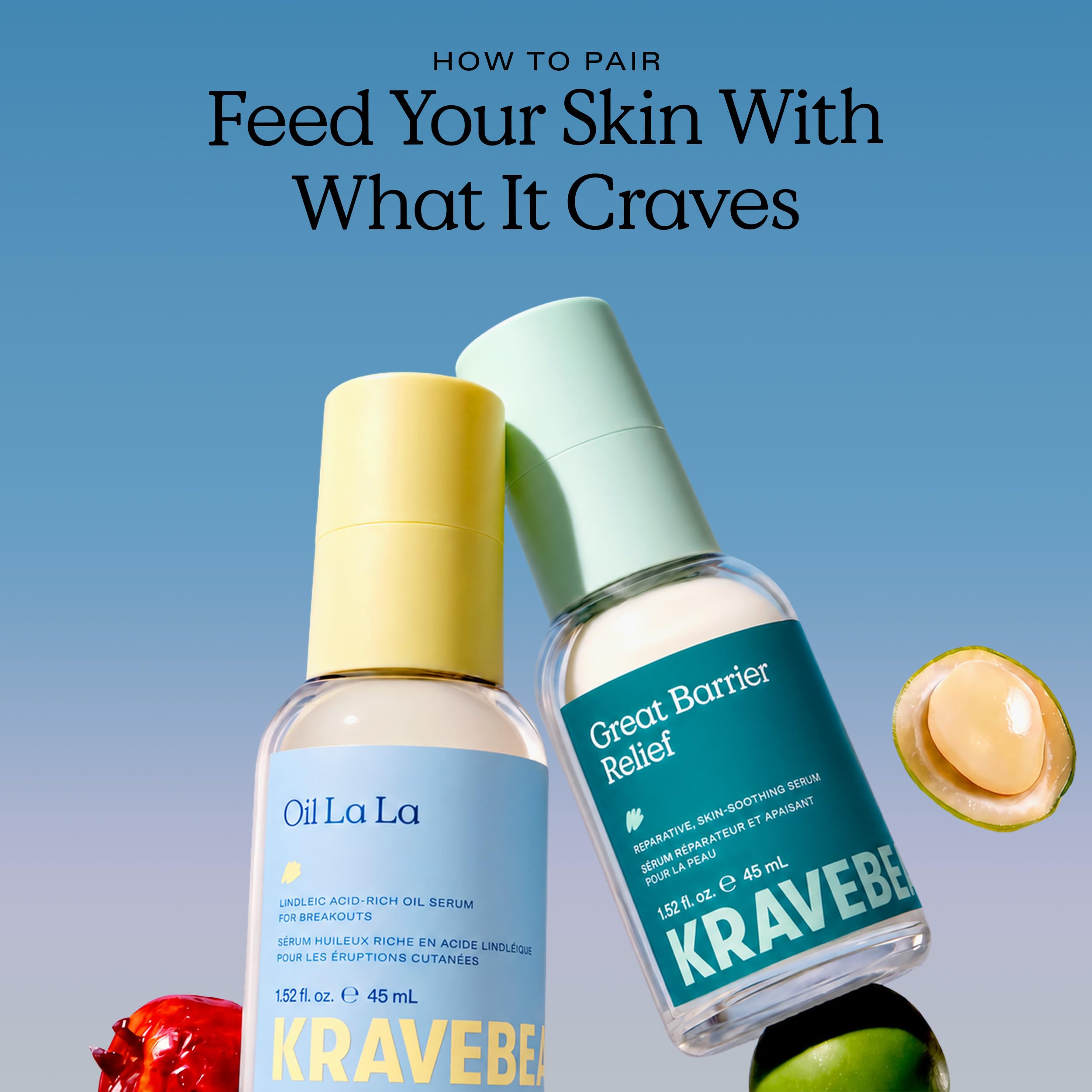 KraveBeauty product label and ingredient list clear shot showing skin-respecting formulation