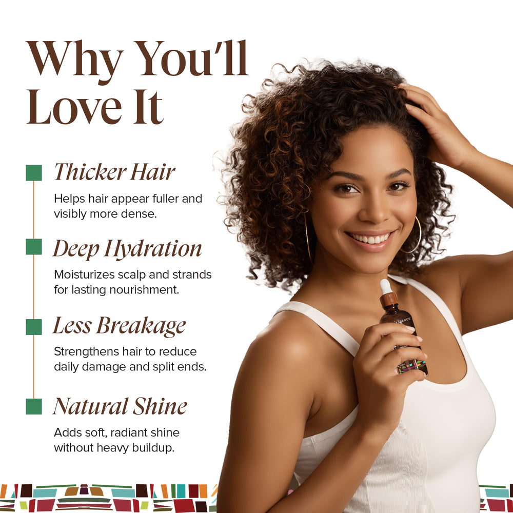 KREYÒL ESSENCE applied as hot oil treatment showing deep conditioning benefit