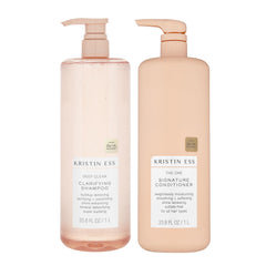 Kristin Ess front bottles set showing full duo and benefits