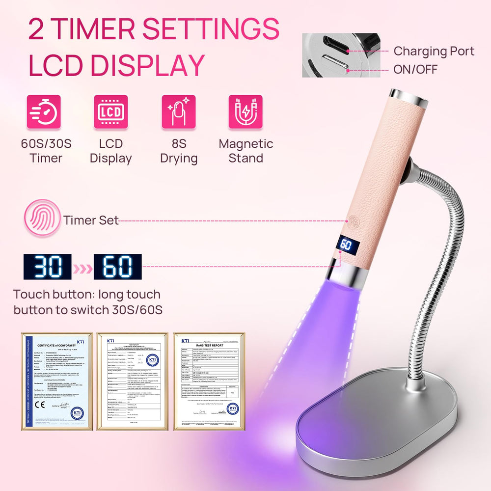 krofaue flexible gooseneck bent to angle lamp for precise curing benefit