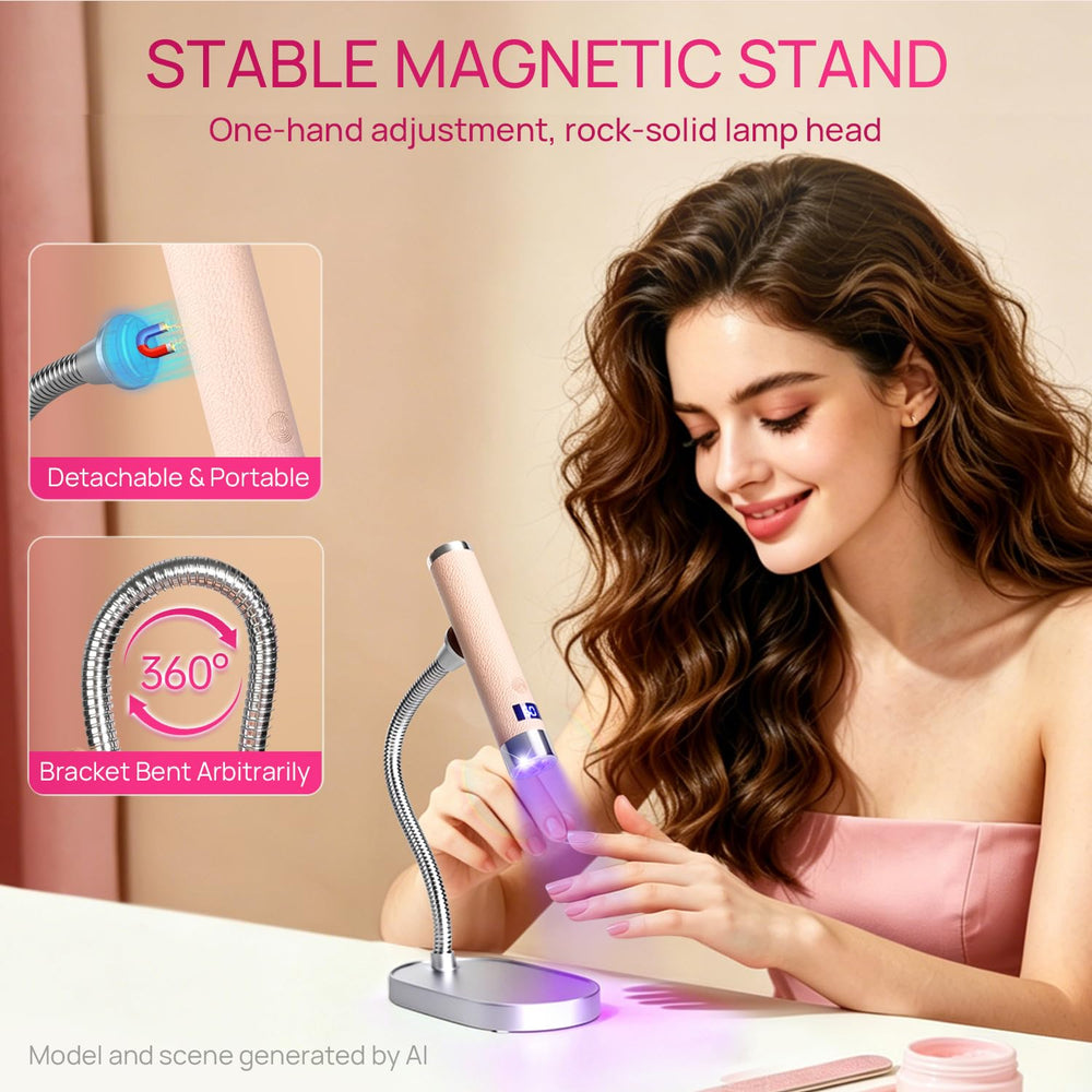 krofaue handheld use closeup showing targeted nail curing benefit