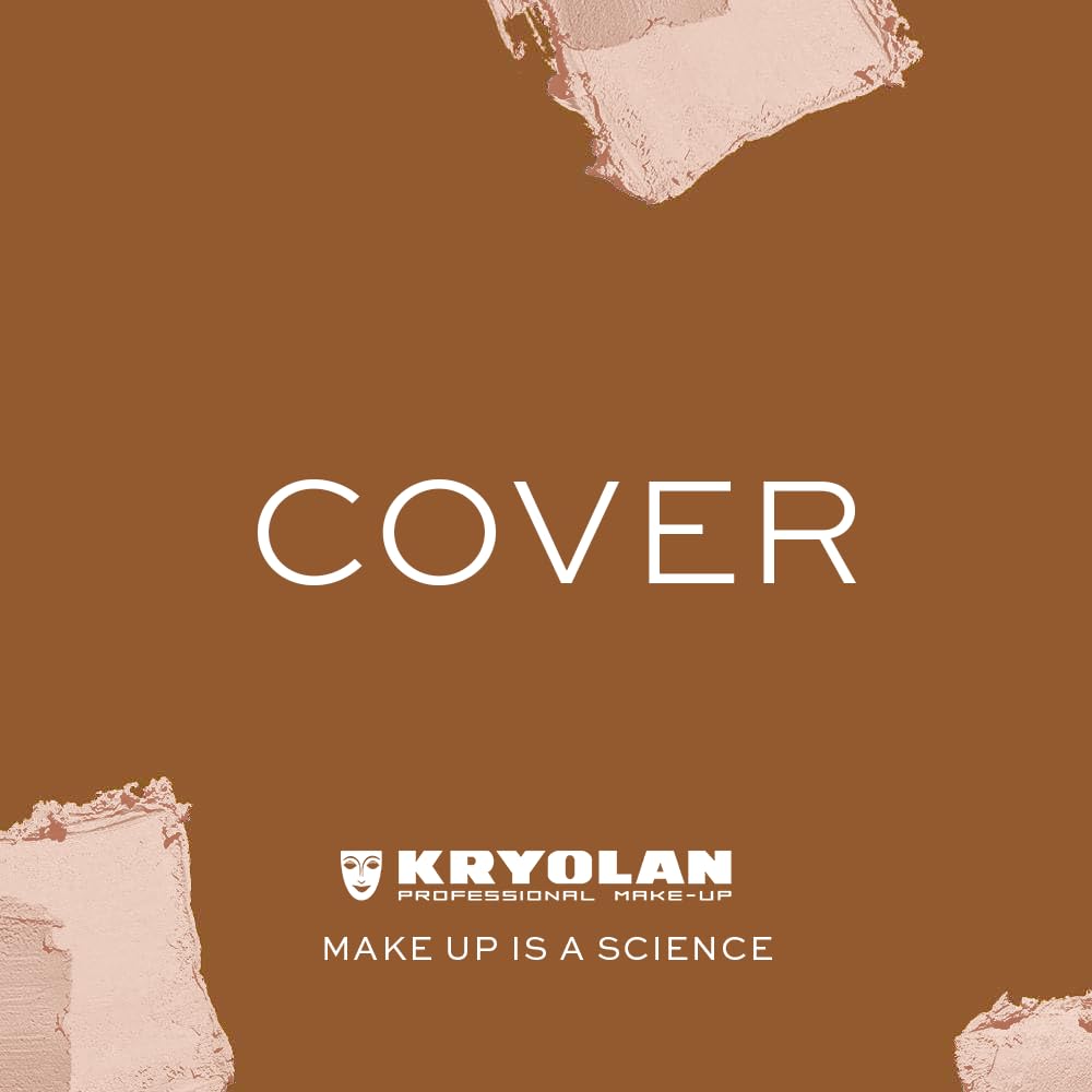 kryolan close-up of finished skin showing matte concealment and camera-ready look
