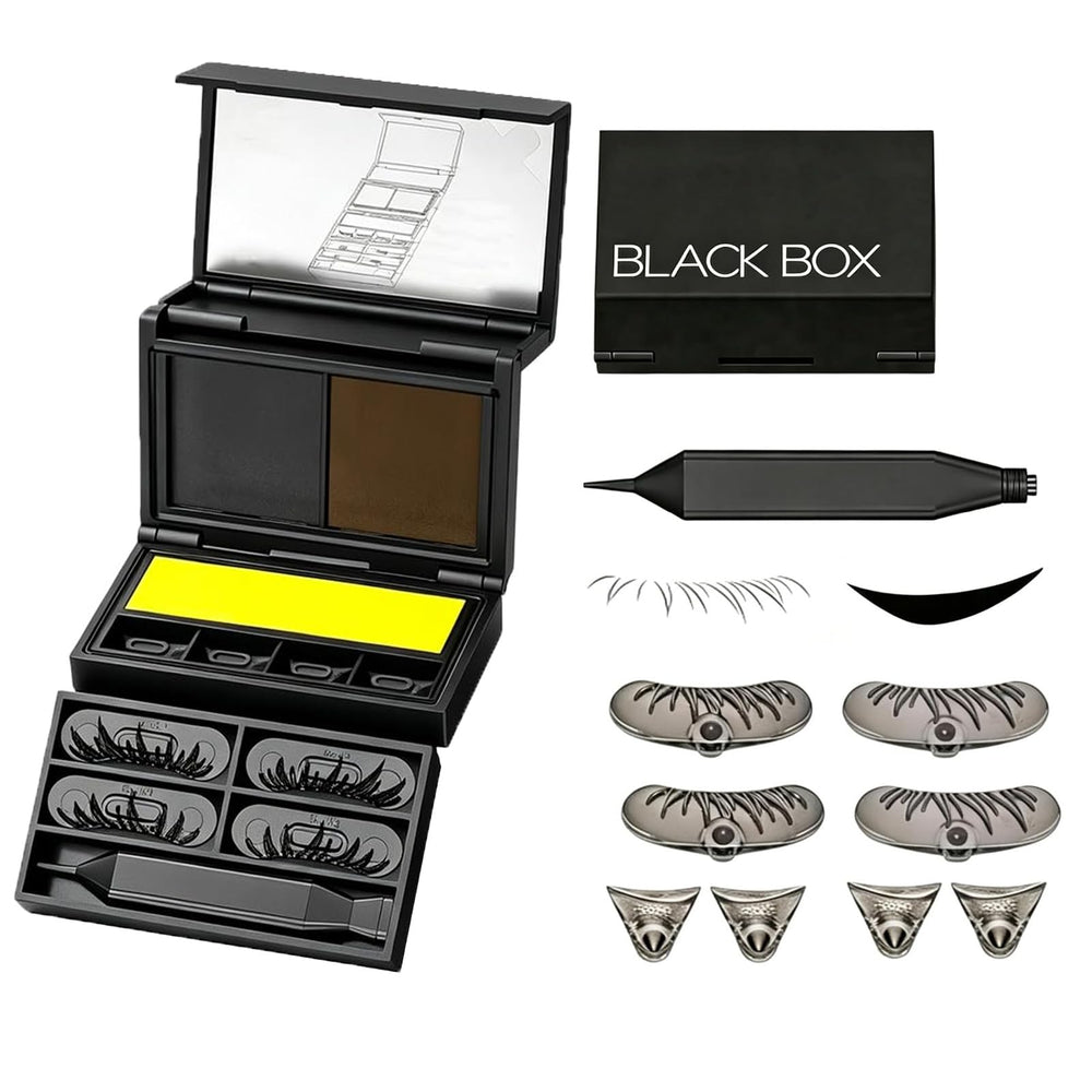 KTouler front packaging showing compact black box and included tools for quick application