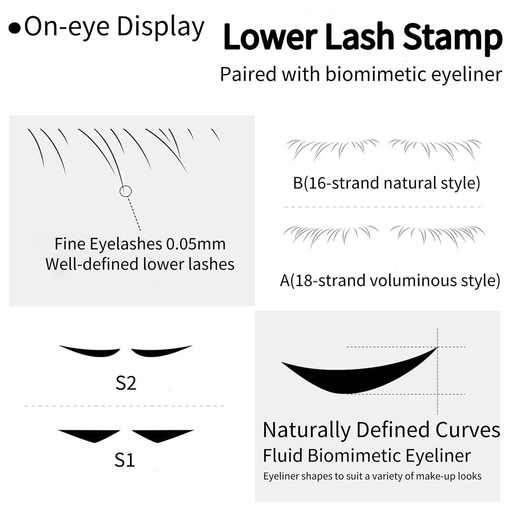 KTouler stamp in use showing wing application for faster symmetrical eyeliner