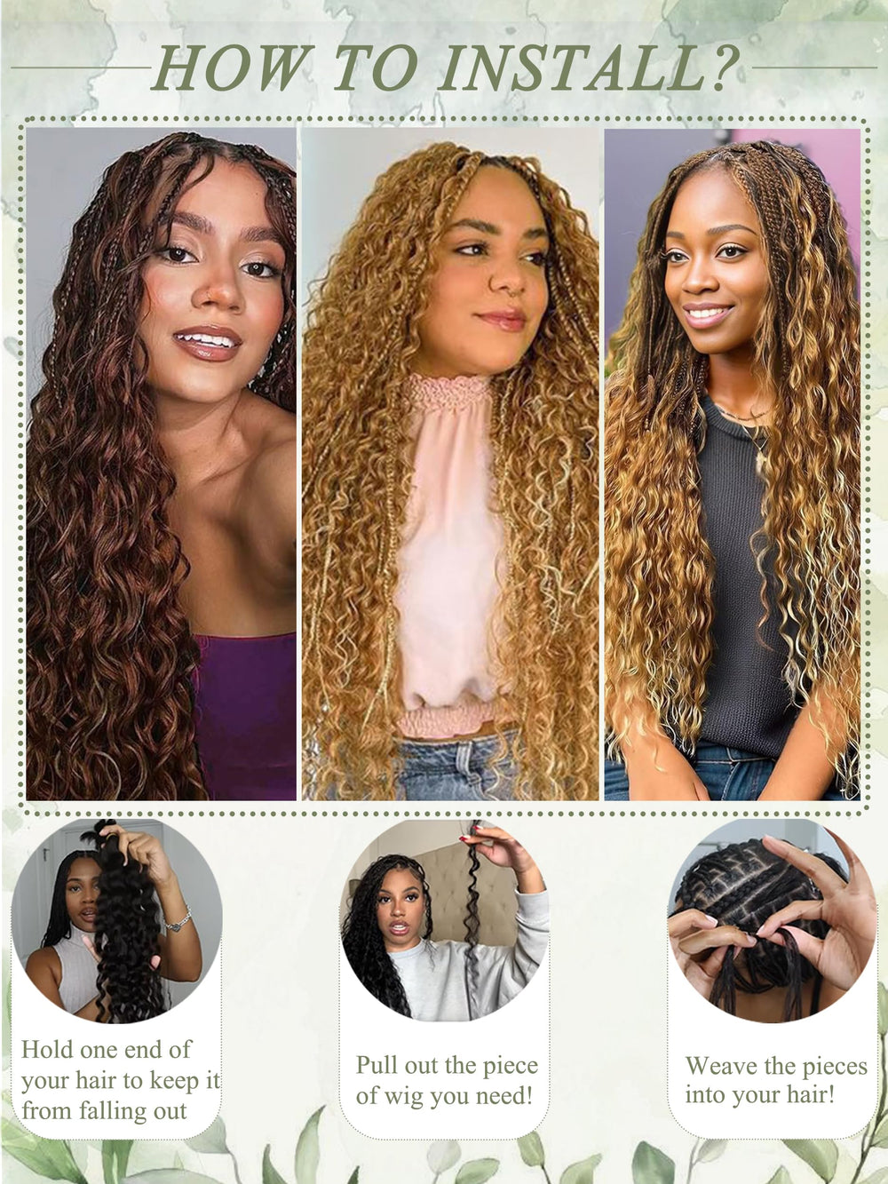 KULYMUWIG braided boho hairstyle worn by model showing natural movement benefit
