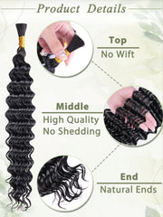 KULYMUWIG smooth pre-stretched ends close-up for easy braiding and reduced tangles