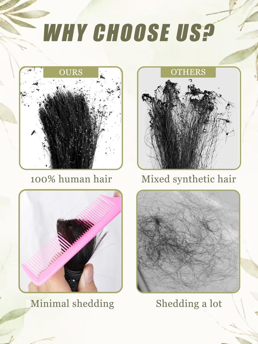 KULYMUWIG laid-flat length comparison from 16 to 26 inches for selecting right size