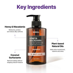 KUNDAL conditioner pouring to show smooth creaminess for manageable hair