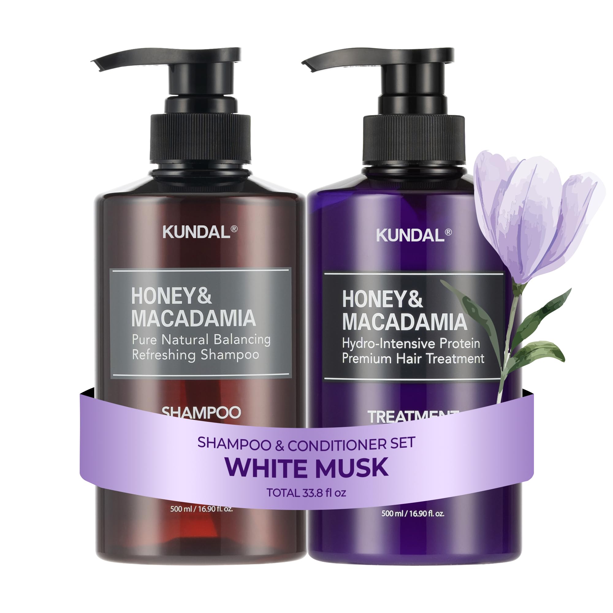 KUNDAL front packaging showing elegant white musk bottles and benefits