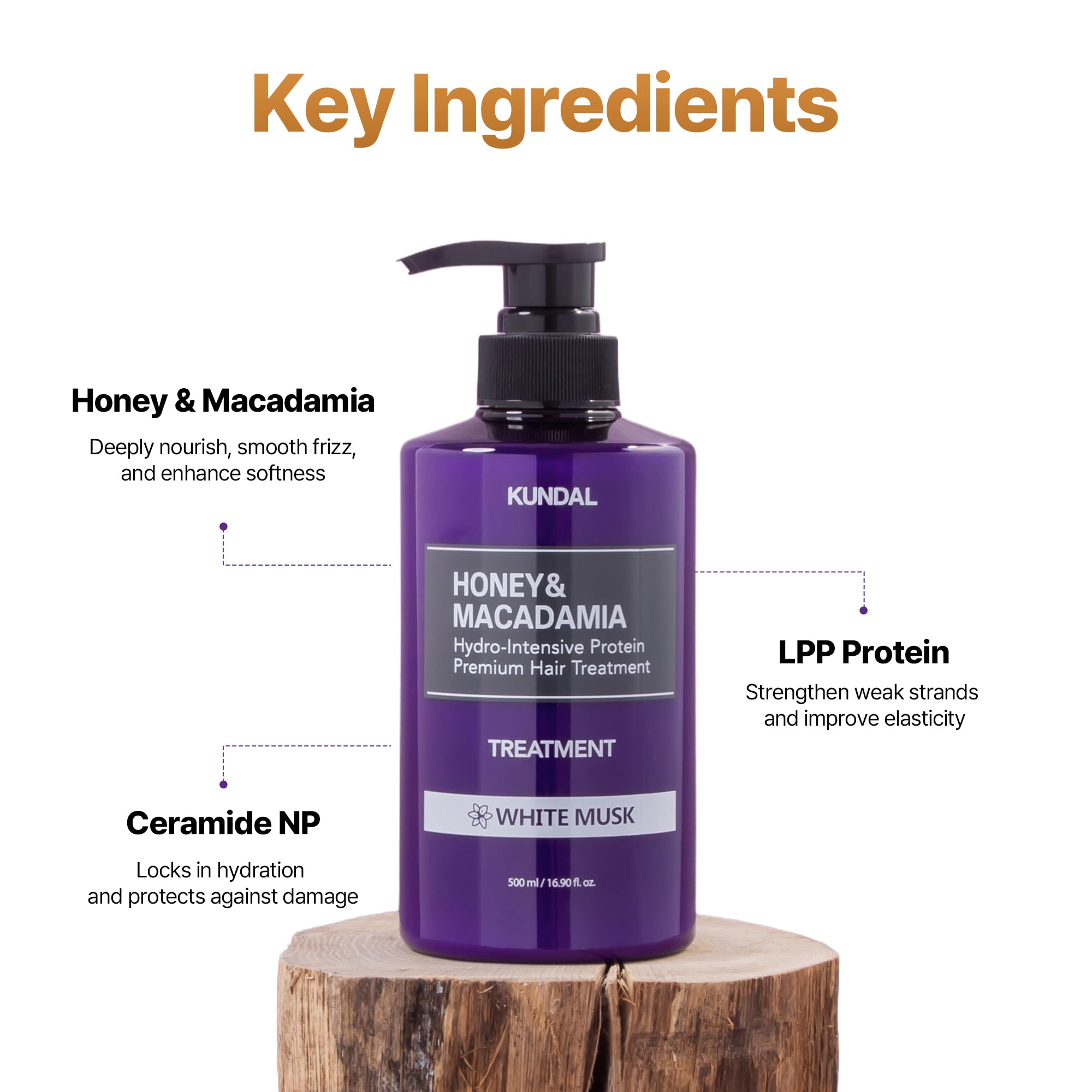 KUNDAL in-shower use showing product application and frizz-smoothing benefit