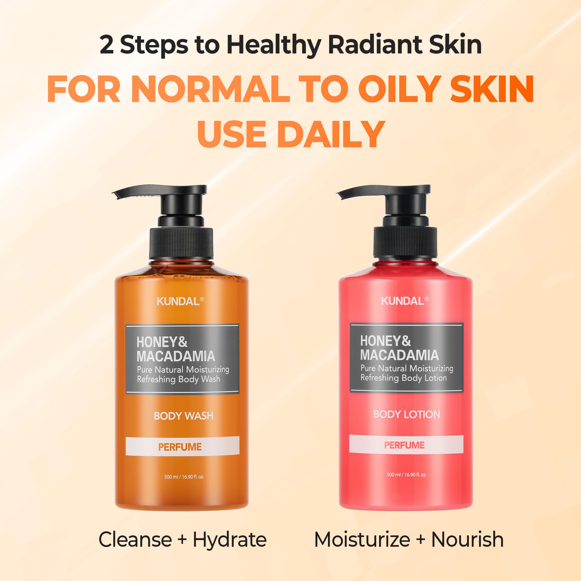 KUNDAL macadamia oil drop detail showing nourishing lipid support benefit