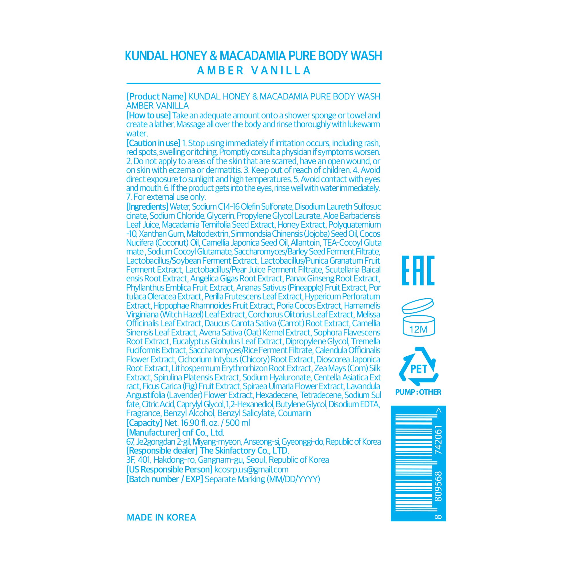KUNDAL open cap and label detail revealing product information and trust benefit