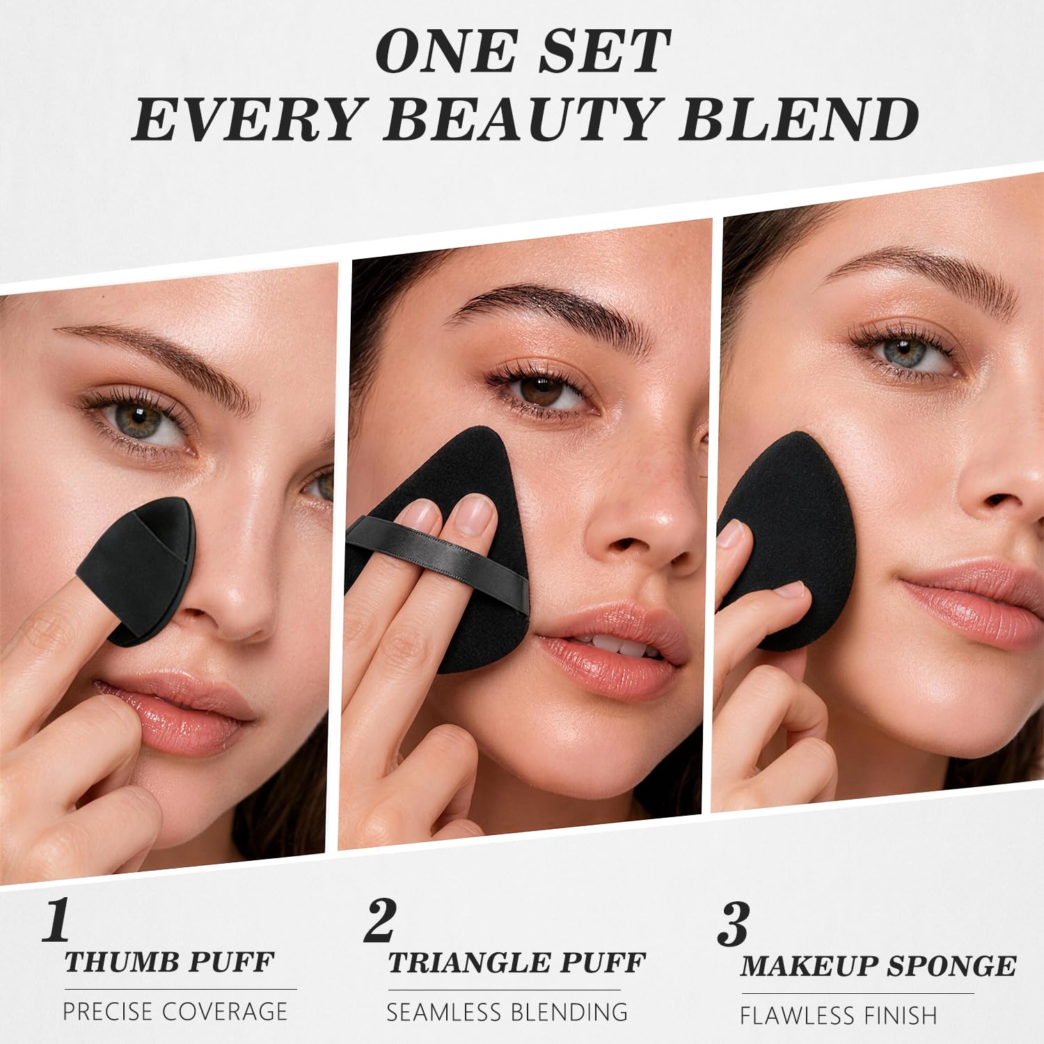KUORYZAL brush applying foundation demonstrating even coverage benefit