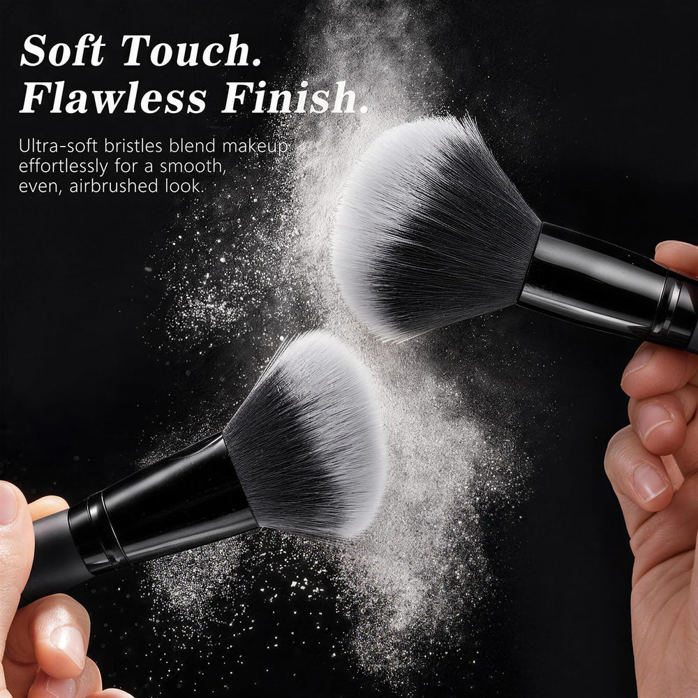 KUORYZAL foundation brush bristles close-up for smooth, streak-free finish